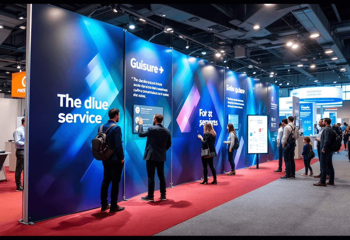 Cloison publicitaire modulable en salon